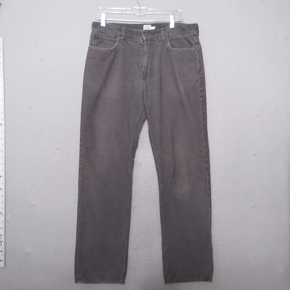J Crew Corduroy Pants‎ Men 33 32 Gray Vintage Slim Straight Preppy Academia Y2K